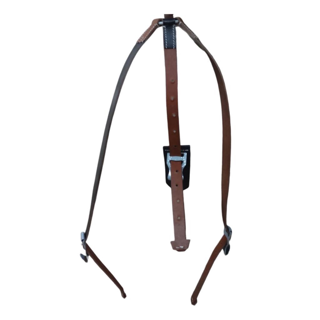 WW2 German Para Y straps Black Leather - Reproduction 4T-NAHJ-PBAZ