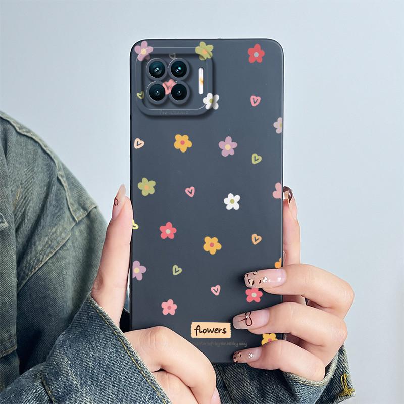 For OPPO Reno4 Lite Reno4 F Phone Case Reno 4 Lite 4F Cover Soft Silicone Cartoon Funda Lovely Panda Flower Printed Coque Casing