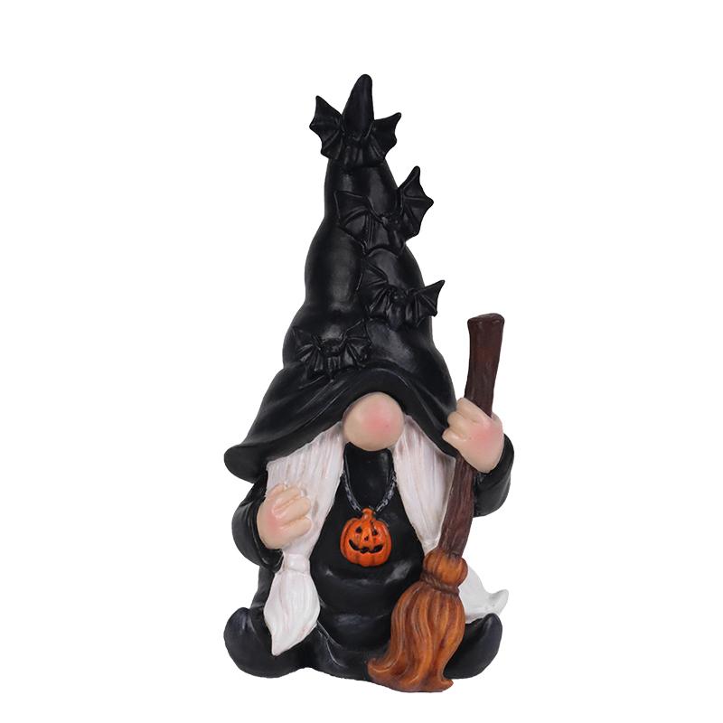 Halloween Resin Gnome Wizard Fairy Figurine for Home Bedroom Living Room Holiday Decoration