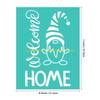 92MF Self-Adhesive Silk Screen Printing Stencil Christmas Gnome Reusable Mesh Stencil Transfer Washable for DIY Painting Silk