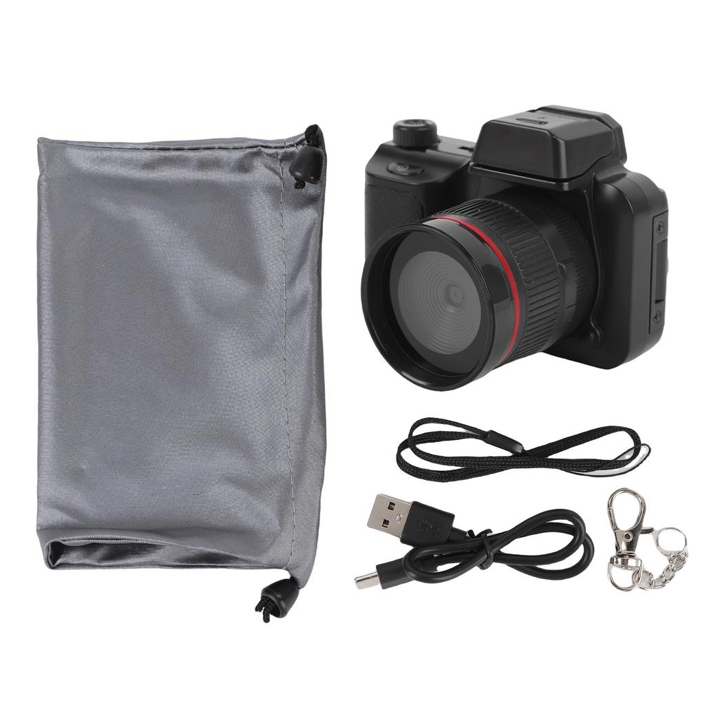 4K Digital Camera with 180° Flip Screen 2.2 Inch LED Fill Light HD Compact Travel Video Camera for