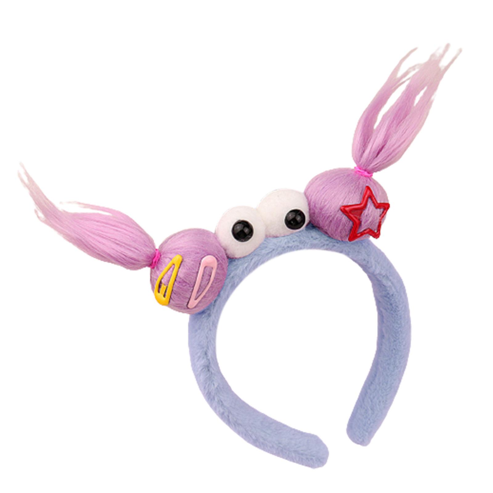 

Смешная широкая повязка-коса для украшения вечеринки, для музыкальных фестивалей, реквизит для фотобудки для девочек, для умывания лица, для макияжа фиолетовый