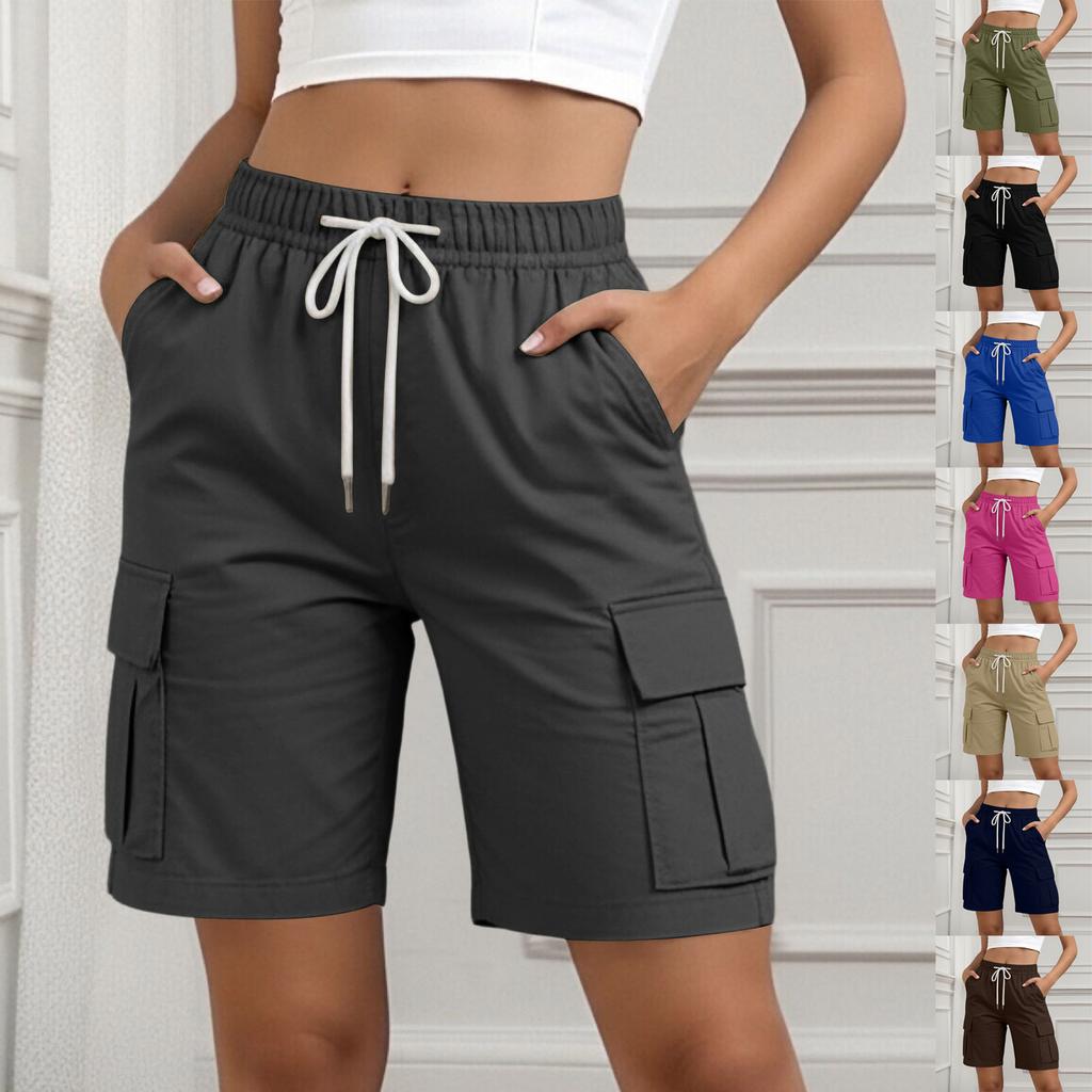 Women's Fashion Drawstring Casual Pocket Sports Shorts