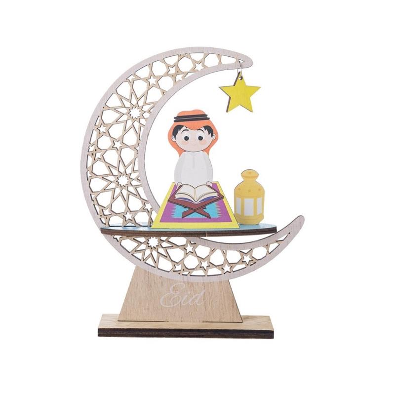 

Ramadans Wood Decorations Eid Mubarak Tabletop Ornament Ramadans Centerpieces Signs Ramadans Mubarak Party Supplies белый
