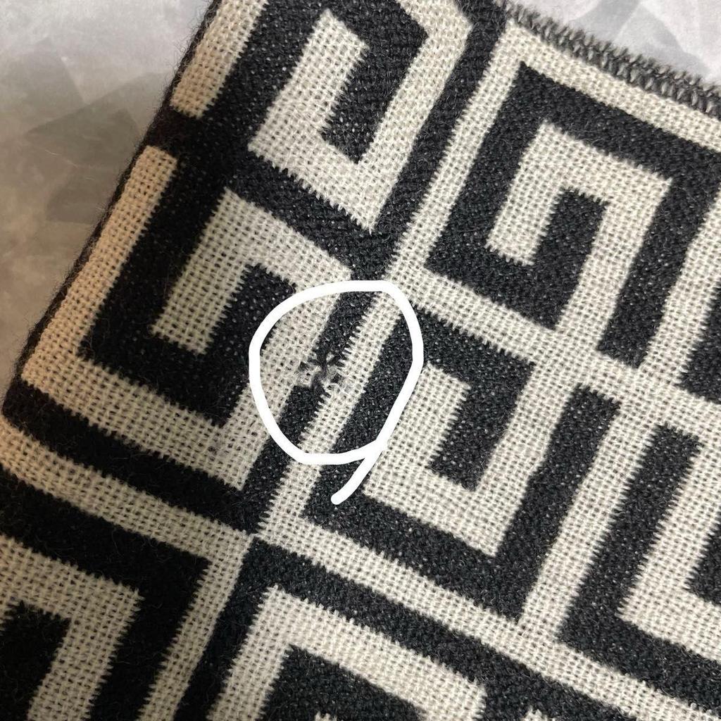 Used GIVENCHY Stole All-over Pattern Monogram Damaged