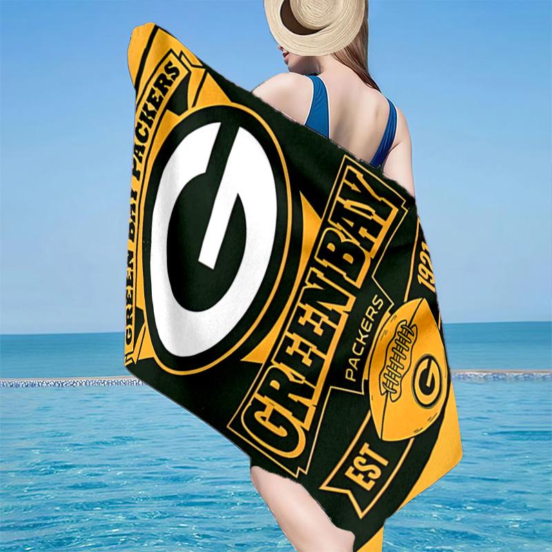 Green Bay Packers Pride Microfiber Beach Towel, Lightweight And Quick-Dry, for Summer Travel, Beach Essential, Swimming Pool