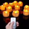 LED Flameless Candles with Remote Control Flickering Waterproof Electric Candle LED Tealights for Halloween Christmas Home Decor
