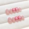 Nude Pink Fake Nails with French White Tip Odorless Provides a Comfortable Experience for Women Nail Art Decoration