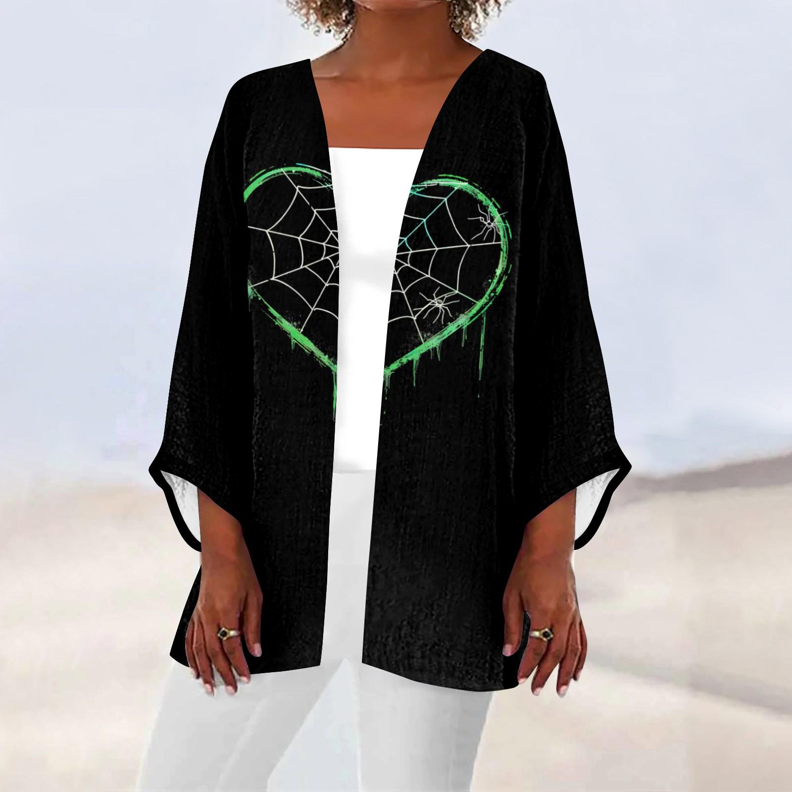 Женская повседневная модная легкая куртка средней длины с принтом — фото 9