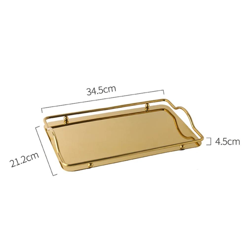 Metal Fruit Plate Decoration Simple Perfume Storage Plate Elegant Home Serving Plate Bathroom Tray Storage Ornaments Modern