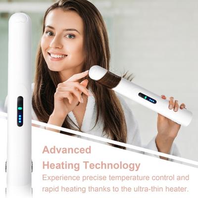 Mini Curling Iron Hair Straightener 3 Temperatures Wireless USB Rechargeable Fast Heating Hair Curler Travel Curling Wand Women Hair Styling Tool