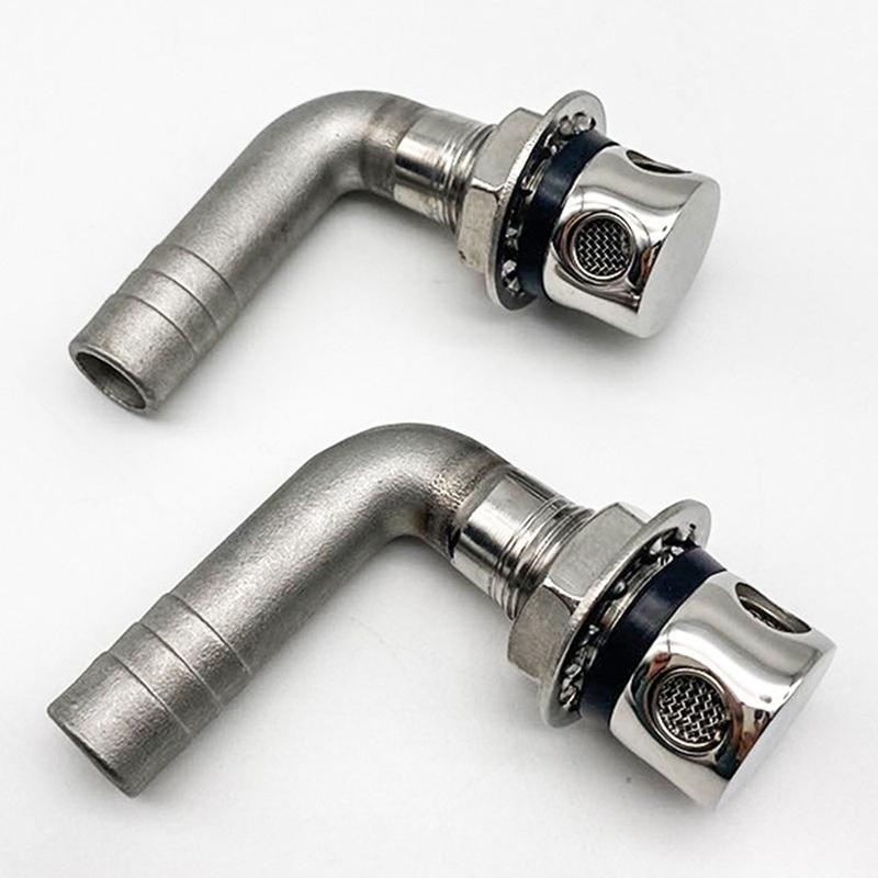 Respiro de Ventilação de Combustível em Aço Inoxidável com Curva de 90° 3/5 Polegadas - Tanque de Gasolina de Barco/Caminhão/Carro-A87Q