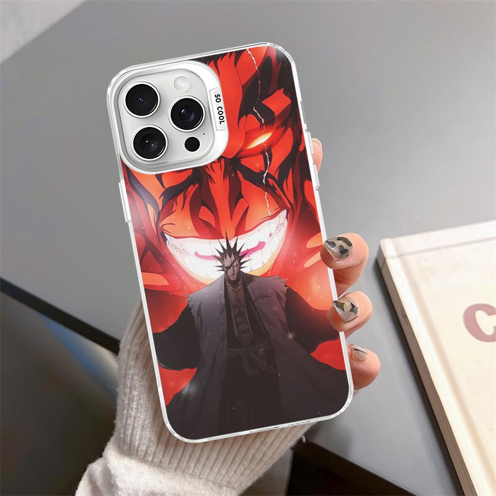 

Чехол для телефона Bleach Аниме Кенпачи Зараки Для iPhone 16 15 14 13 12 11 Pro Max X XR XSMAX Матовый Ударопрочный Задний Чехол iPhone 12 mini