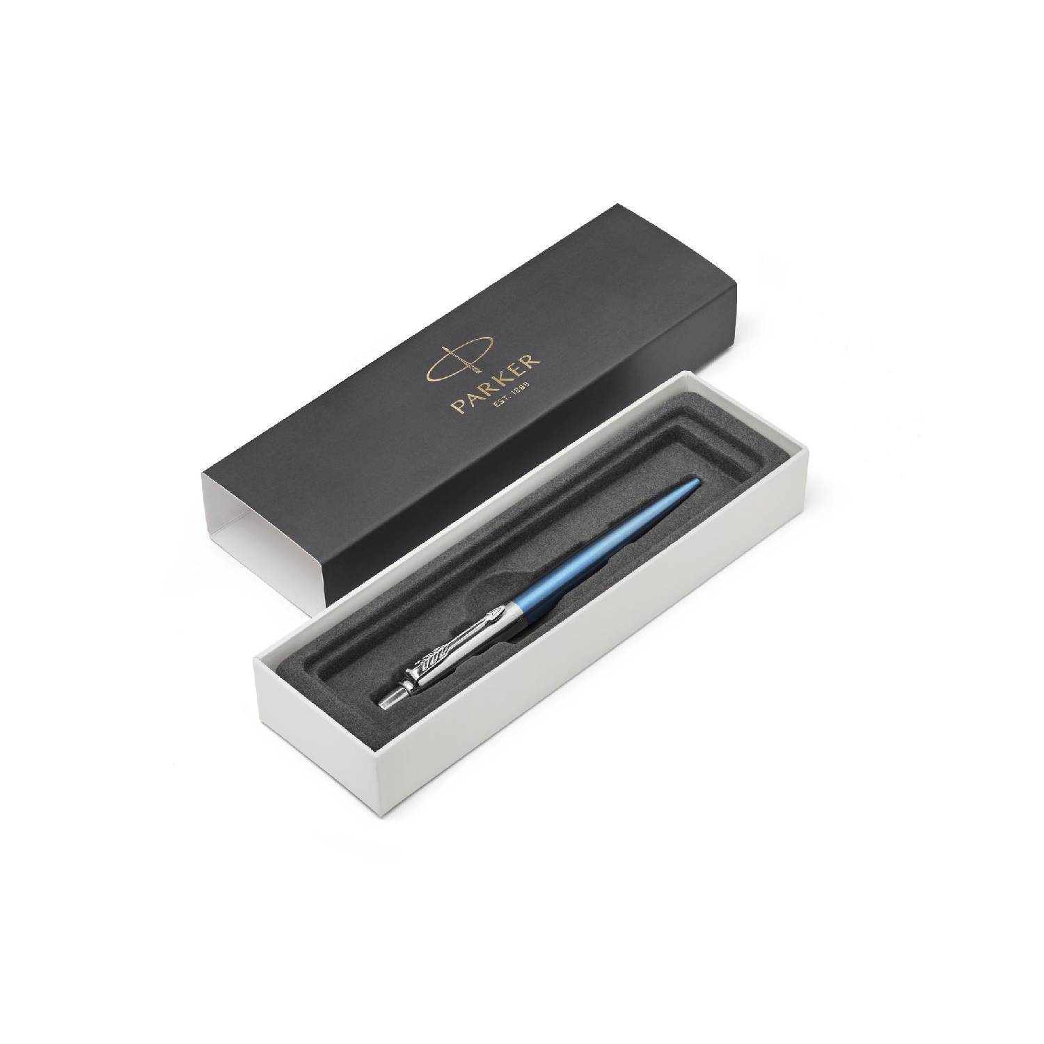 

Шариковая ручка Parker jotter Core Waterloo Blue Ct Корпус синий Детали: синий хром 1953191