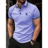 Summer Men's Short-Sleeved Polo 3D Print Shirt - Breathable Lightweight Casual Simple and Versatile Men's Clothing