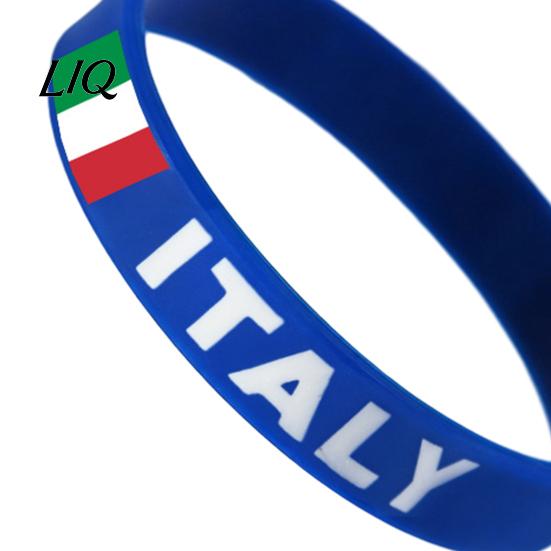 Non-slip Sports Band Soccer Silicone Bracelet, National Flags Adjustable Wristbands with Wristband Snap Buckle for Events, Party Supplies