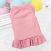 Spódniczka dla psa z okrągłym dekoltem, artykuły dla zwierząt, jednolity kolor, falbanki, ubranka dla psa na imprezę