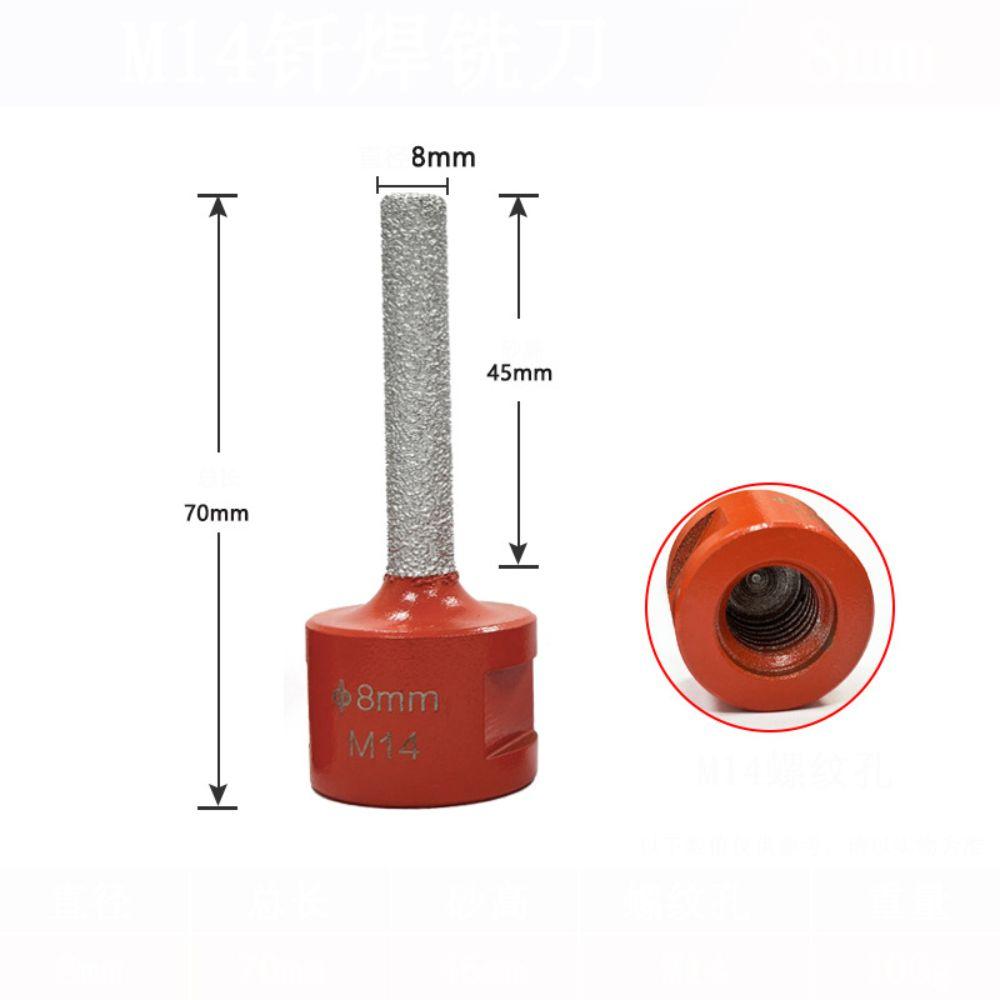 Enlarging Function Diamond Milling Bit Diamond Coated Trimming Milling Cutter  Stone Work