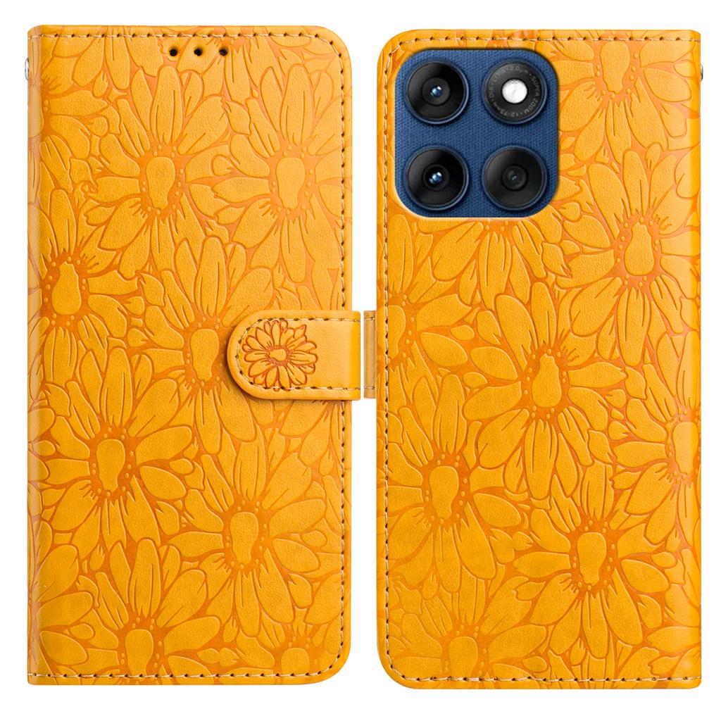 10barevné pouzdro na flip kartu s embosovanou sedmikráskou pro Motorola Moto E13 E20 G05 G54 Edge 40...