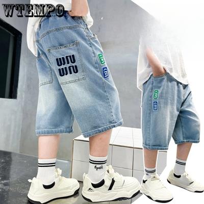 Boys' Pants and Children's Denim Shorts Summer Casual Jean Loose Sports Shorts