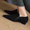 Fashion Pointed Toe Heeled Shoes Women Loafers Elegant Dress Party 2025 New Designer Summer Sandals Brand Chunky Pumps Zapatillas Mujer