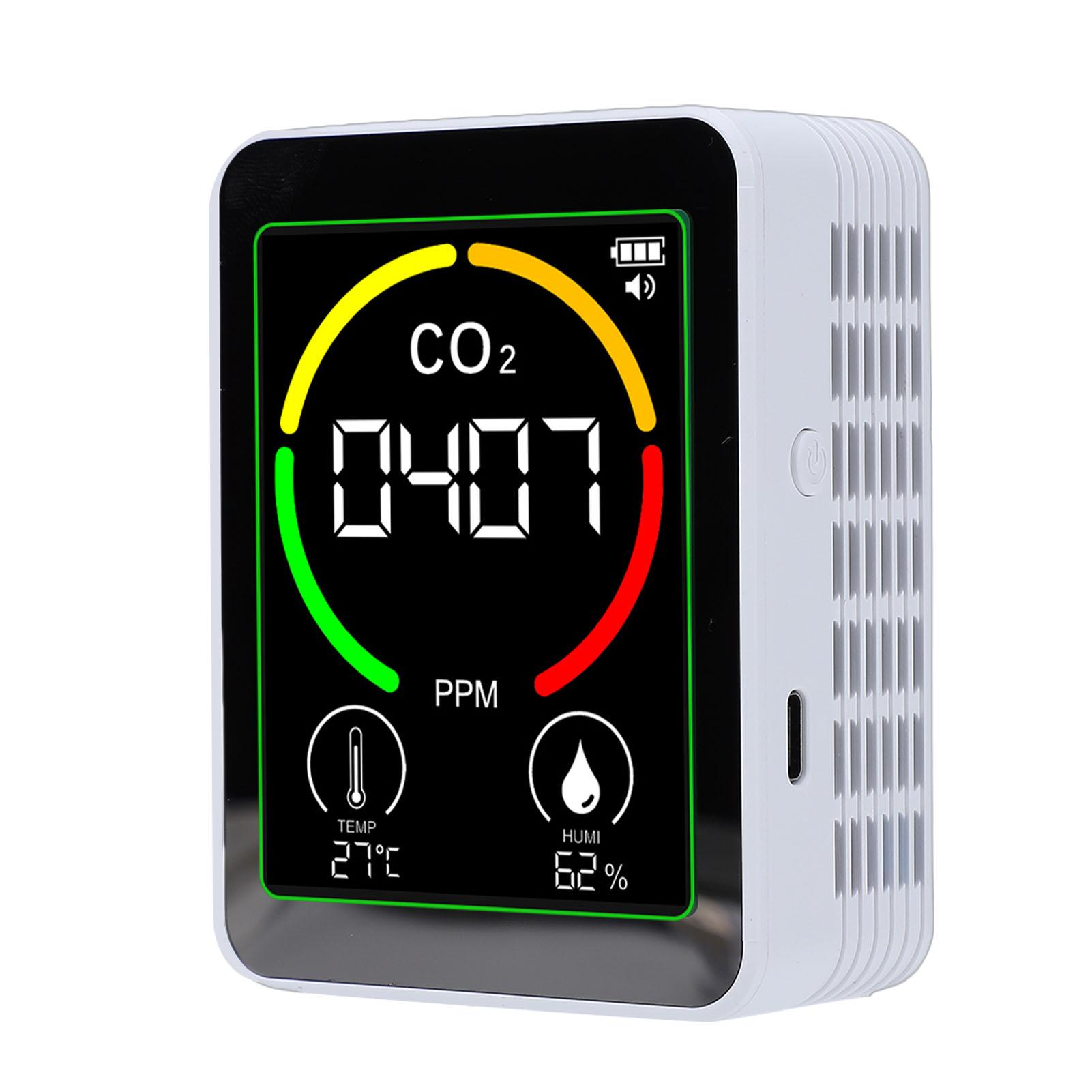 

Air Quality Meter 3 in 1 CO2 Temperature Humidity Detect Tester Indoor Portable for Home School