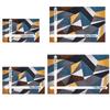 Modern Geometric Velvet Area Mat Non Slip Backing Machine Washable Soft Durable Living Room Bedroom Office Decor