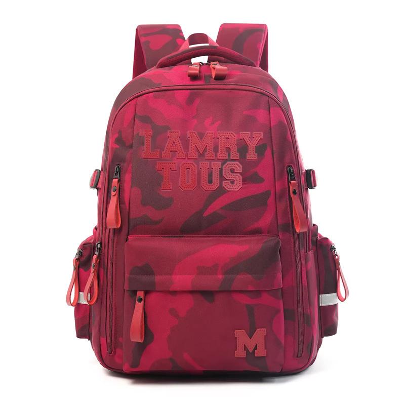 Schoolbag Fashion Camouflage School Bag Men's Large Capacity Junior High School Girls Outdoor Travel College Student Computer Backpack