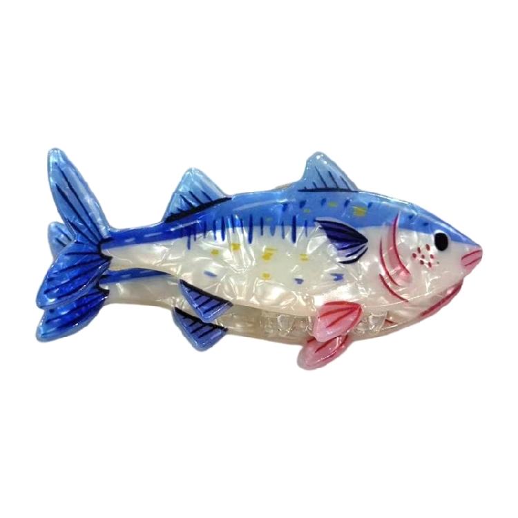 Sea Theme Hair Clip For Women Detailed Fish Design Hair Holder Acrylic Hair Claw For Travel And Hairstyle Decorationi