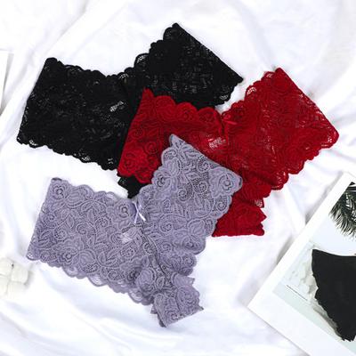 Kadın Seksi Dantelli Külot Cheeky V Bel Hipster Bikini İç Çamaşırı Çiçekli Dantel Düşük Bel Boyshorts Külot