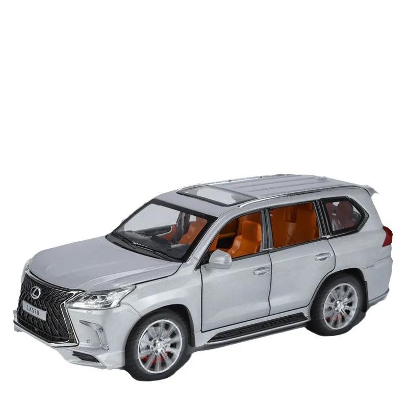 LGS2  Diecast 1/24 LEXUS LX570 Off Road Car Model Alloy Casting Toys Vehicles Kids Boys Gift Collective Home Decor Voiture Miniature