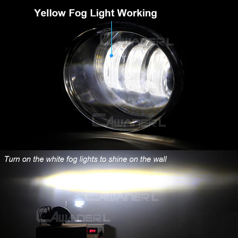 2 x LED-Nebelscheinwerfer mit Angel Eye Tagfahrlicht 9006 Auto Nebel Fahrlicht für Volkswagen VW Golf Jetta 6 Tiguan 5N Touran Beetle EOS Caddy
