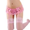 3Pcs/Set Adjustable Extra-thin See-through Suspender Briefs Pantyhose Sheer Lace Thigh Highs Garter Belt for Honeymoon