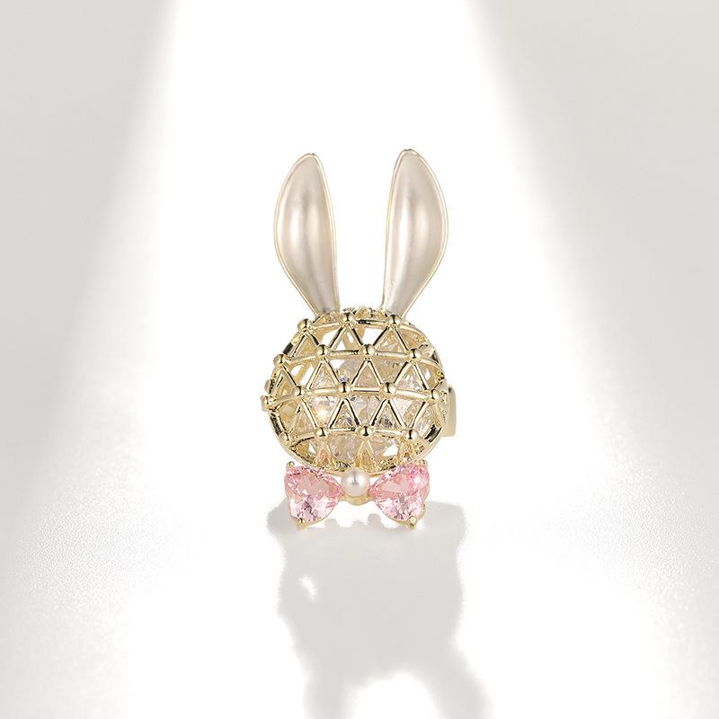 Bo Xin Yun High-End Zirconia Bow Rabbit Brooch - Chic  Cute Pin Accessory