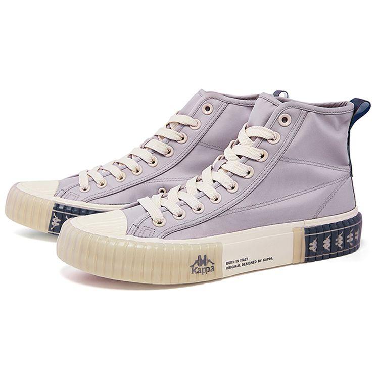 Kappa Logo High-Top Skate Shoes Unisex Sneaker Gray White K0AW5VS66-138