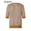 PORTS Women's Glossy Hollow-out Knit Top