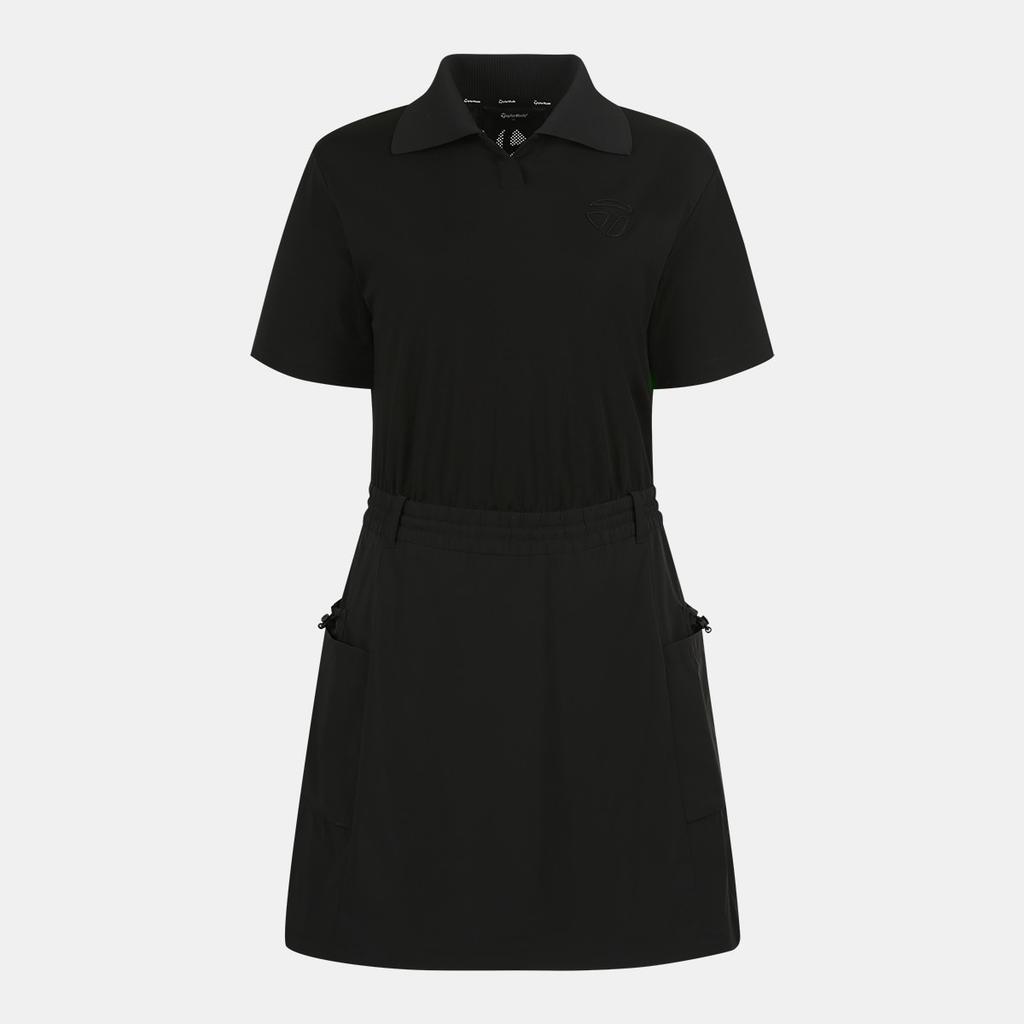TAYLORMADE APPAREL Women'S Woven Patch Collar Short Sleeve Dress T8031To6243-199