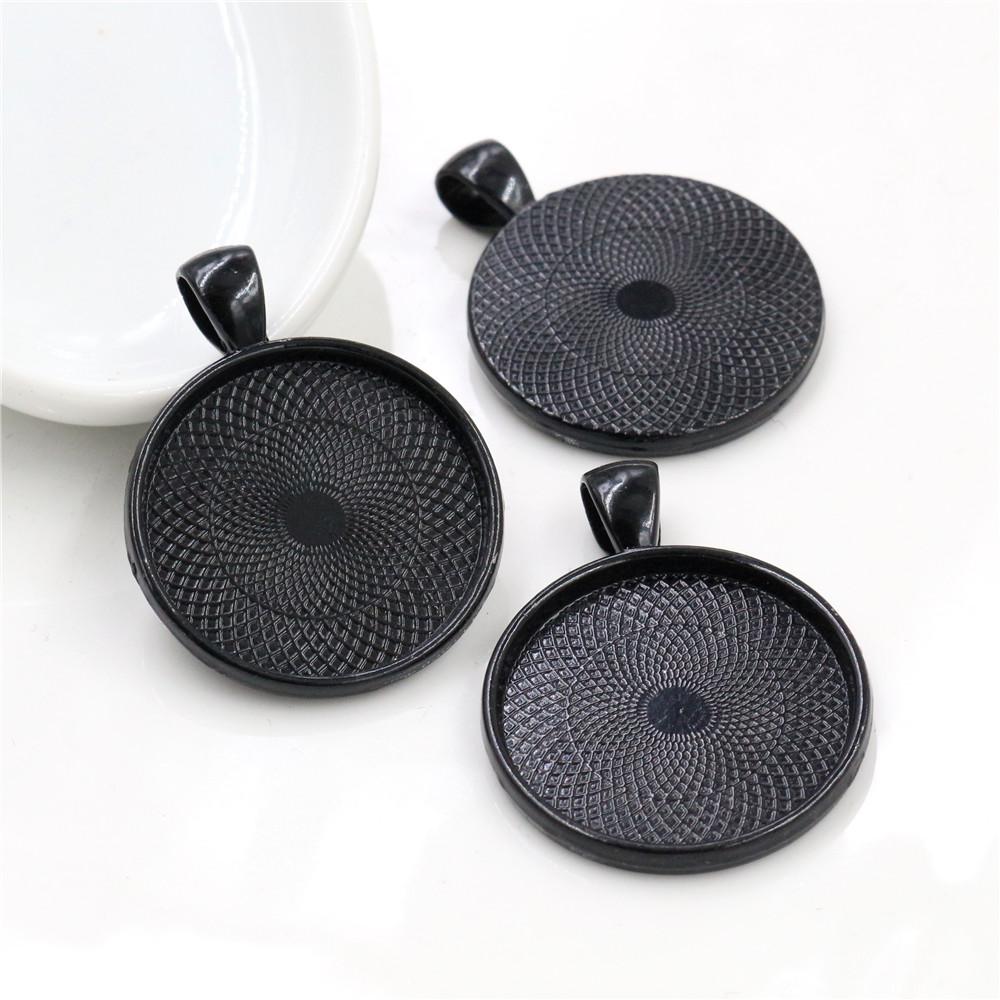 5pcs/Lot 30mm Inner Size 9 Colors Plated Classic Style Cabochon Base Setting Charms Pendant