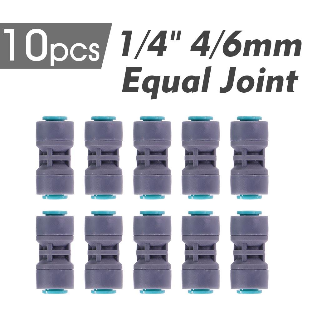 1/4″ 4/6mm 60W Self-priming Pump Misting Cooling System 0.6mm Atomizer Sprayer Slip Lock Nozzle Joint Outdoor Garden Irrigation