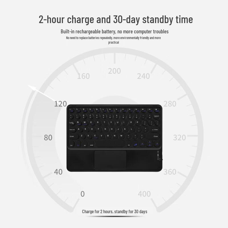 OLOEY Round Key Touch Bluetooth Keyboard