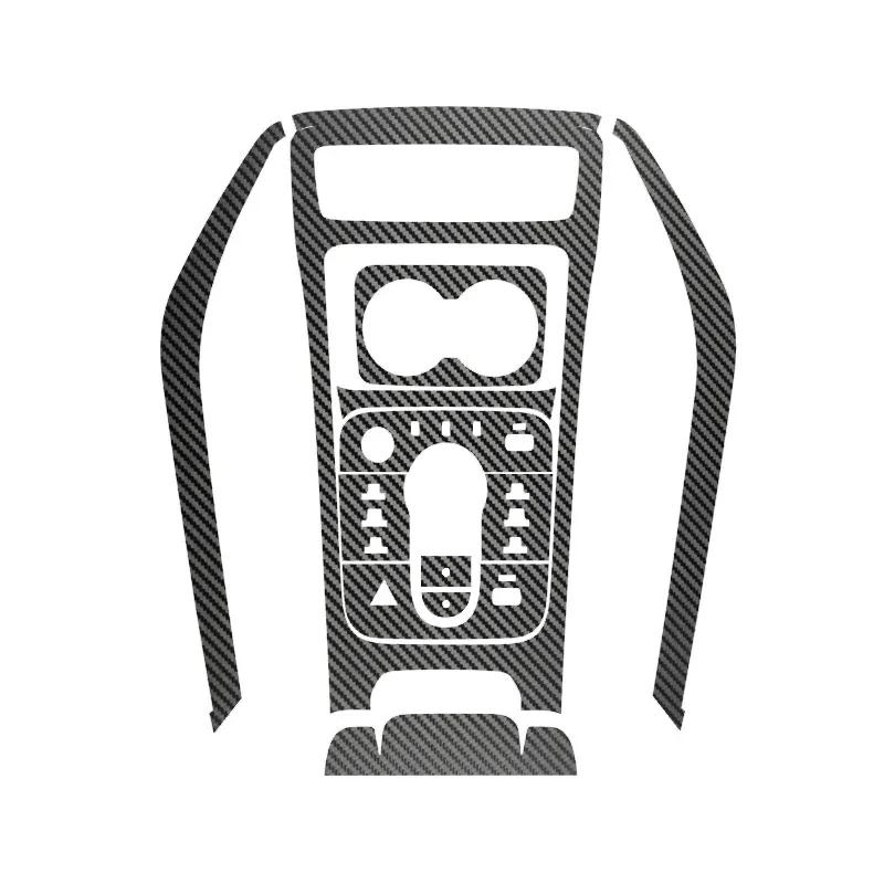 Car Interior Sticker Gear Box Protective Film For BYD Chazor DMi  2024 Car Gear Panel Sticker Carbon Fiber Black Accessories