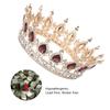 Hochzeit Haarschmuck Strass Tiara Runde Krone Handgefertigt Braut Abschlussball Schmuck
