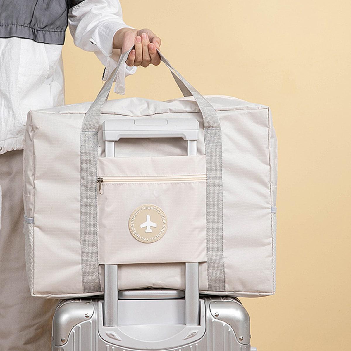 

1PC-Travel Bag Outdoor Bags Folding Travel Storage Bag Travel Foldable Bag Outdoor handbag бежевий