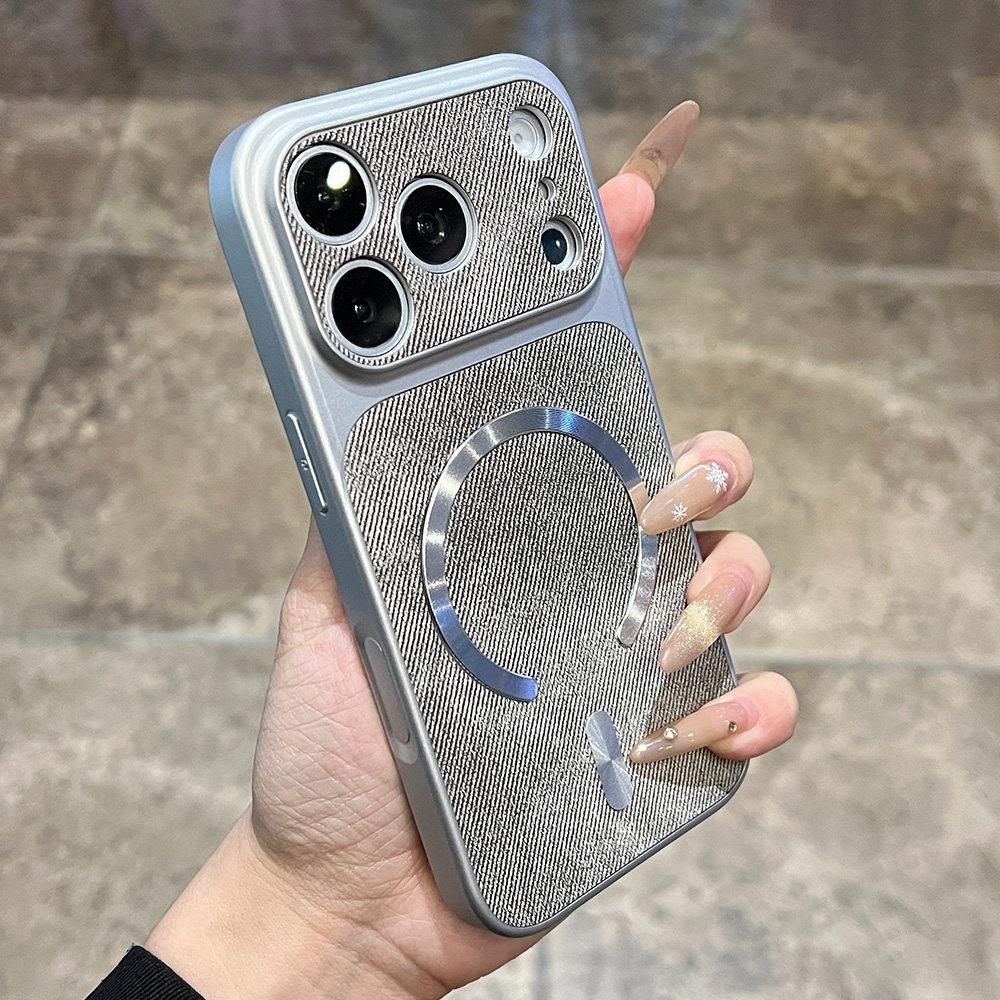 

Imitate Upgrade 17 Jeans Texture Big Window Case For iPhone 17 16 15 14 13 12 Pro Max For Magsafe Magnetic Wireless Charge Cover iPhone 12