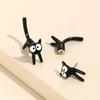 Cute Cat Stud Earrings, Personality Trend, Niche Earrings, Independent Station Platform Earrings
