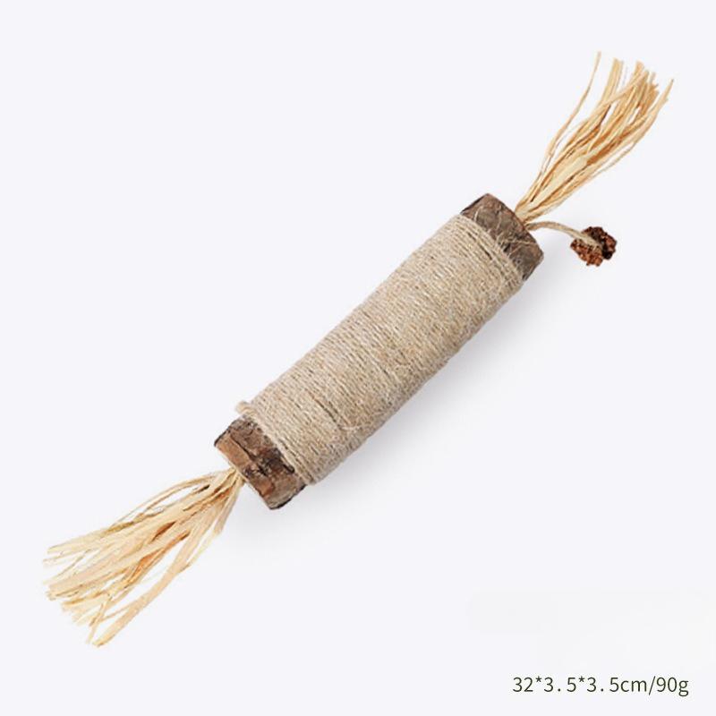 Oversized Catnip Wood Polygonum Grinding Stick Cat Toy Cat Teaser Stick Cat Self-hi Boredom Resistant Scratch Resistant Bite Cat Grass Ball