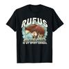 Rufus The Bull Rufus Is My Spirit Animal T-shirt For Men Women 100% Cotton T Shirts Short Sleeve Tops 0123-3 - Men's Summer C...