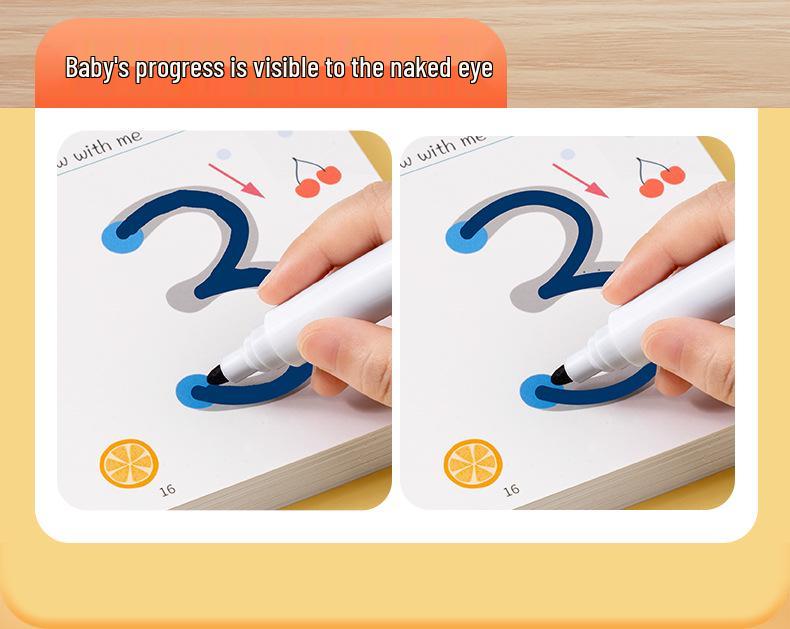 Stíratelné kartičky pro nácvik psaní tužkou pro předškolní děti – Vzdělávací hračka