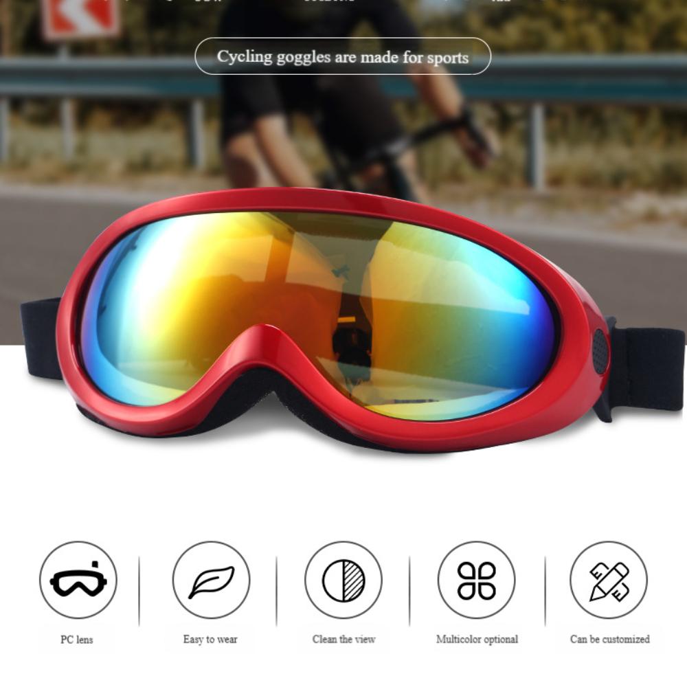 Óculos de esqui diretamente do fabricante, óculos de esportes ao ar livre à prova de respingos, óculos à prova de vento, areia e poeira para pilotagem de motocicleta