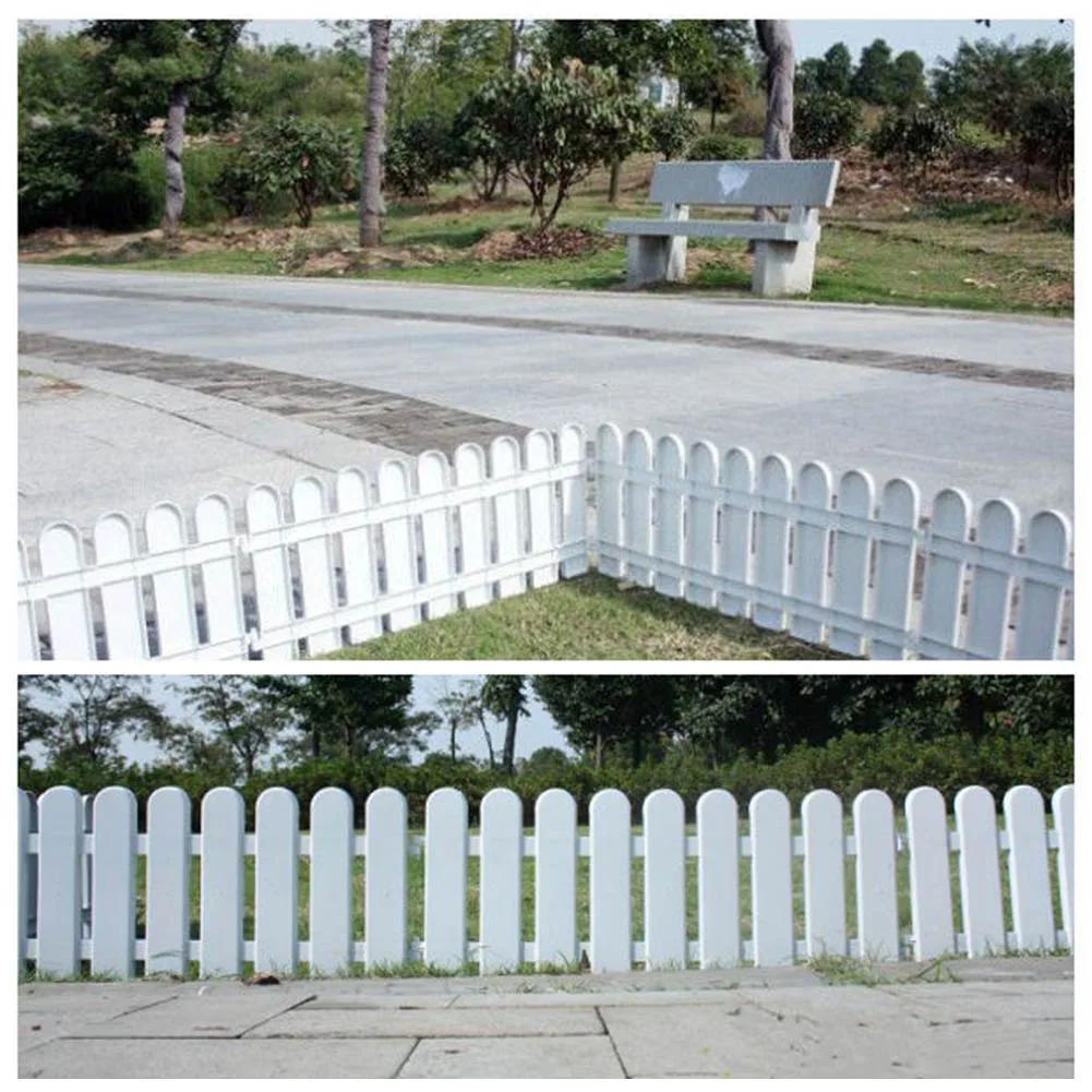 Multi Size Garden Fence Edging Border Lawn White Decorative Picket Pet Fences Yard Panels Path Edgings Farm Garden Decors